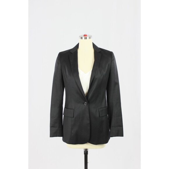 Aritzia T BABATON Black Wool Silk Cashmere Single Breasted Slim Blazer, Size 0 - Picture 1 of 15